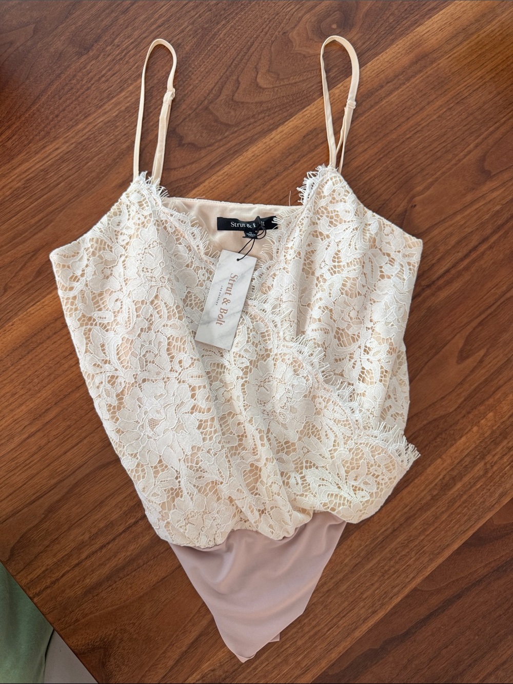 Ivory Lace Cami Bodysuit